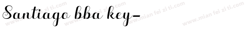 Santiago bba key字体转换